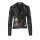 Biker jacket with embroidery, black-multicolour
