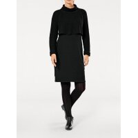 Two in one knit dress, black