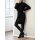 Two in one knit dress, black