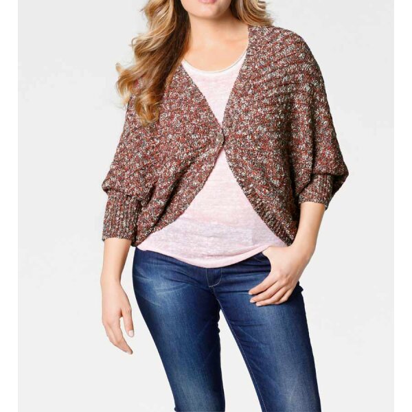 Designer-Grobstrickjacke, terracotta