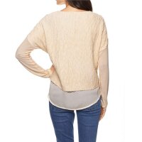 Sweatshirt with satin, apricot