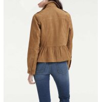 Velours leather jacket, beige