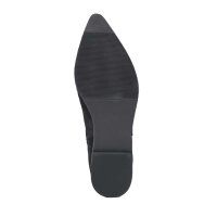 Marken-Velourslederstiefelette, schwarz-metallic