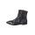 Marken-Velourslederstiefelette, schwarz-metallic