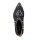 Marken-Velourslederstiefelette, schwarz-metallic