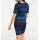 Optimizing sheath dress, royal blue - black