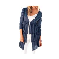 Flounced cardigan, blue