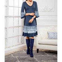 Patch dress with flounces, blue
