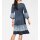 Patch dress with flounces, blue