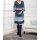 Patch dress with flounces, blue