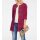 Velours coat with cut-outs, red