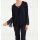 Designer-Spitzenbluse, nachtblau