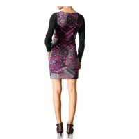 Print dress, grey-cyclam-multicolour
