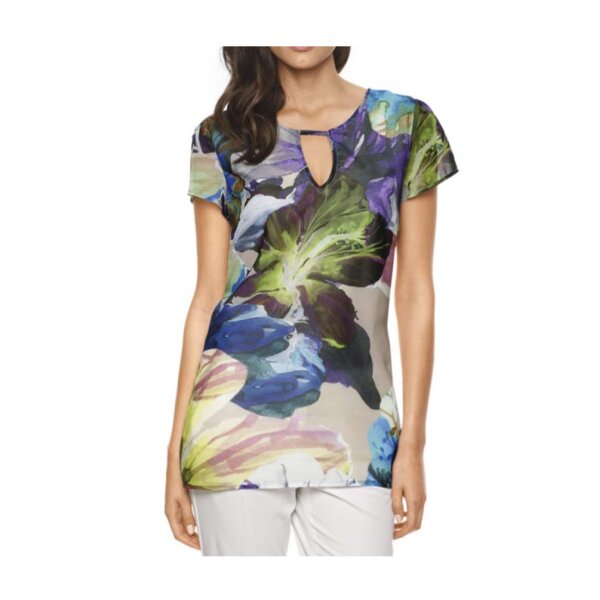 Designer-Chiffonbluse, bunt