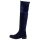 Samt-Overkneestiefel, nachtblau
