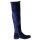 Samt-Overkneestiefel, nachtblau