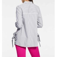 Designer-Streifenbluse, schwarz-weiß