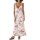 Designer-Maxikleid, koralle-weiß