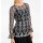 Embroidered blouse and top, black-multicolour