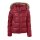 Down jacket with weave fur, cherry red