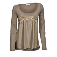 Patch shirt, taupe