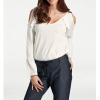 Flounce shirt, offwhite