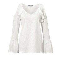Flounce shirt, offwhite
