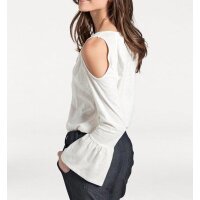 Flounce shirt, offwhite