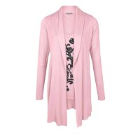 Fine knit twin set, rose