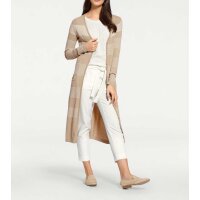 Designer-Longstrickjacke, sand-ecru