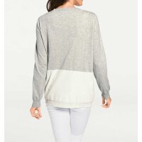 Designer-Kaschmir-Cardigan, grau-offwhite