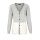 Designer-Kaschmir-Cardigan, grau-offwhite