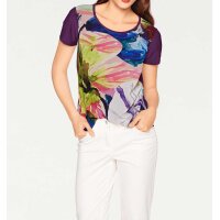 Designer-Blusenshirt, lila-bunt