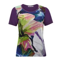 Designer-Blusenshirt, lila-bunt