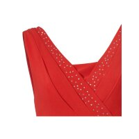 Dress with strass, coral