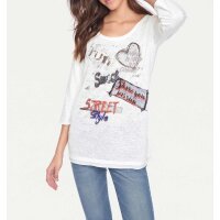 Shirt with sequins, offwhite