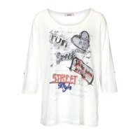 Shirt with sequins, offwhite