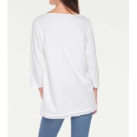 Shirt m. Pailletten, offwhite