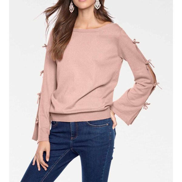 Fine knit shirt, rosé