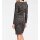 Designer-Jerseykleid, taupe-schwarz