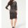 Designer-Jerseykleid, taupe-schwarz