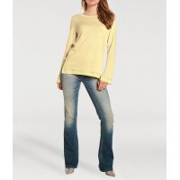 Designer-Pullover m. Chiffon, lemon