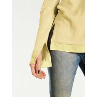 Designer-Pullover m. Chiffon, lemon