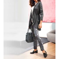 Satin-Druckleggings, kiwi-grau