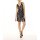 Designer-Cocktailkleid, schwarz-mauve