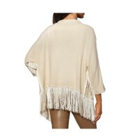 Cardigan with fringes, cream