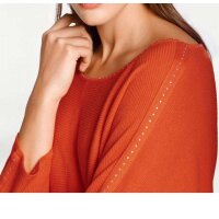 Sweatshirt with strass, orange