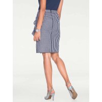 Pencil skirt with flounces, blue-white