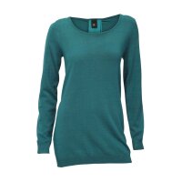 Pullover m. Chiffon, petrol