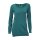 Pullover m. Chiffon, petrol